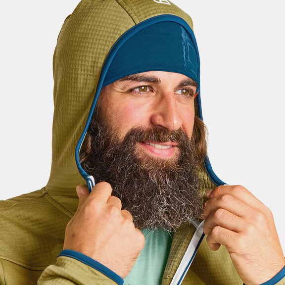 ORTOVOX FLEECE GRID HOODY M Hoodies ORTOVOX